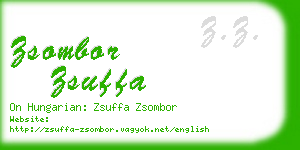 zsombor zsuffa business card